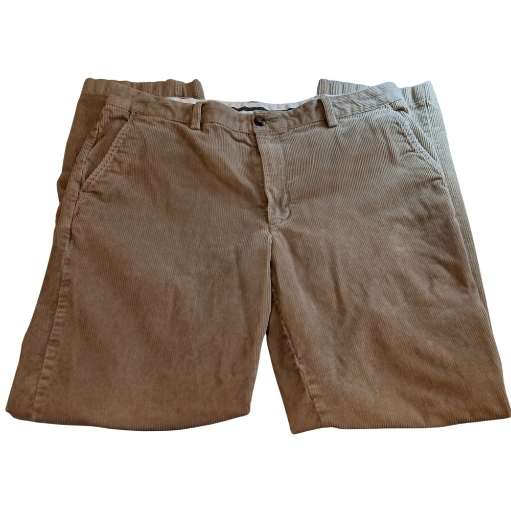 LL Bean Classic Fit Corduroy Pants Khaki Tan Mens 36x32